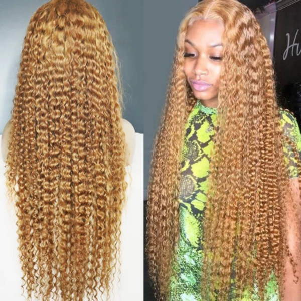 Real Human Hair Honey Blonde 13x4 Lace Front Wig