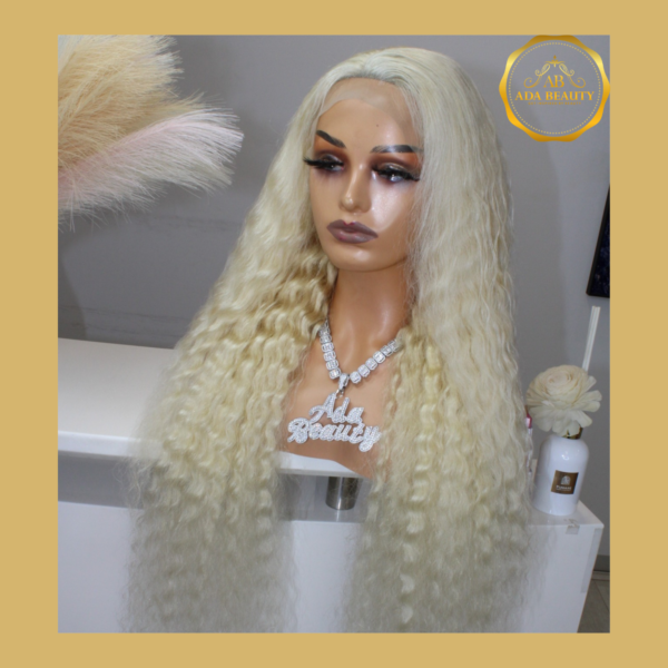 613 Blonde Water Wavy Brazilian Human Hair Wig