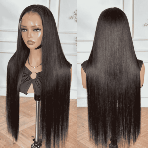 Real HD Lace Frontal Glueless Human Hair Wig1 APRIL Straight Ultra HD Lace Frontal Glueless Human Hair Wig in natural black colour