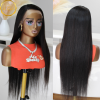 Invisible 13x4 HD Lace Wig suitable for all skin tones. Brazilian 100% Unprocessed Human Hair Natural Black Color Lace Front Wigs For Women.
