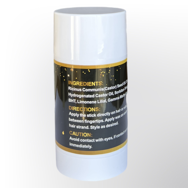 Hair wax stick for slick styling, smooths flyaways and edges for polished wig looks and natural-looking lace front finishes.