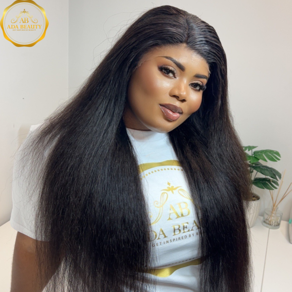 Kinky Straight HD Lace Brazilian Human Hair Wig