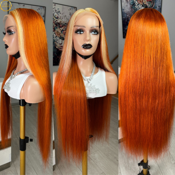 Ginger Ombre Blonde Lace Front Human Hair Wig