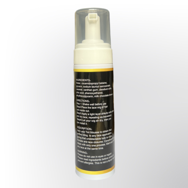 ADA BEAUTY medium brown lace tint mousse – 200ml lace matching foam for natural-looking scalp finish on lace front and closure wigs