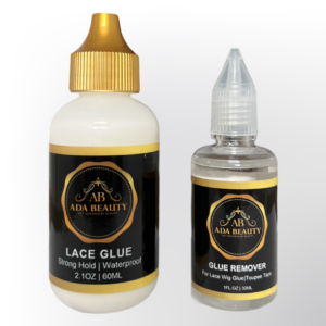 Strong hold lace wig glue and remover set – waterproof, long-lasting adhesive with easy glue remover for lace front wigs, human hair wigs, and toupees