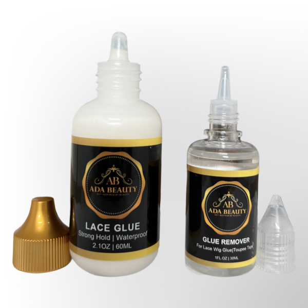 Strong hold lace wig glue and remover set – waterproof, long-lasting adhesive with easy glue remover for lace front wigs, human hair wigs, and toupees