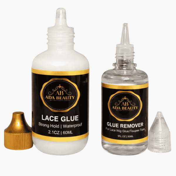 Super Bond Lace Frontal Wig Glue with glue remover in white bottle - ADA BEAUTY