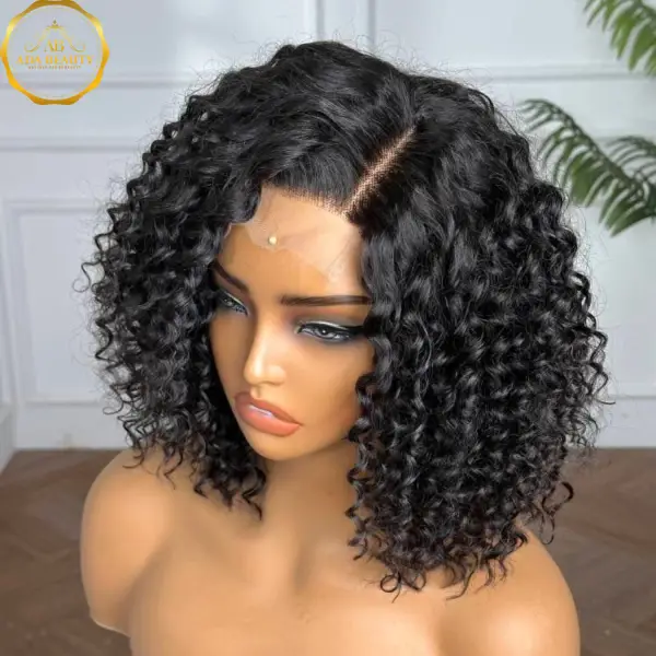 Short Wavy Bob Glueless HD Lace Closure Wig