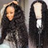 deep wave lace front real human hair wig for women