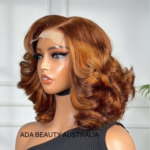 Brown Bob Human Hair Glueless 4x4 Closure Wig