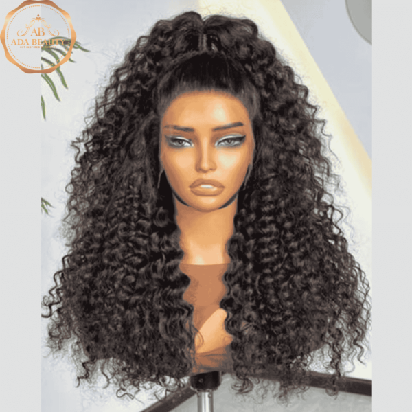 Real Human Hair Deep Wave Lace Front Wig 26inch