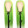 Luxury Light Green Color 13x4 Full Frontal Lace Wig 30 Inch Real Virgin Human Hair Wigs For Women Brazilian Straight Lace Wig with 180% Density Medium Cap (22.5").