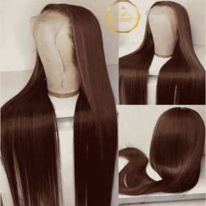 Chocolate Brown Colored Human Hair Frontal Wig – natural, soft, and high-quality hair with a perfect frontal for a realistic and seamless look.