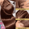 Chocolate Brown Colored Human Hair Frontal Wig – natural, soft, and high-quality hair with a perfect frontal for a realistic and seamless look.