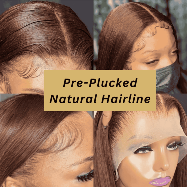 Chocolate Brown Colored Human Hair Frontal Wig – natural, soft, and high-quality hair with a perfect frontal for a realistic and seamless look.
