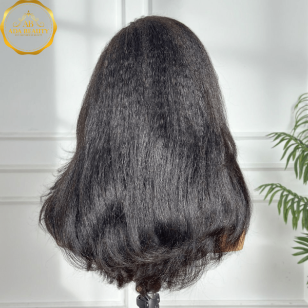 GIANNA Full Density Kinky Straight Layered Cut Wig Back Profile