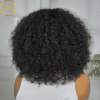 EVANNA Glueless Human Hair Curly Bob Wig No Lace Front Cap - Back View Full Volume Construction