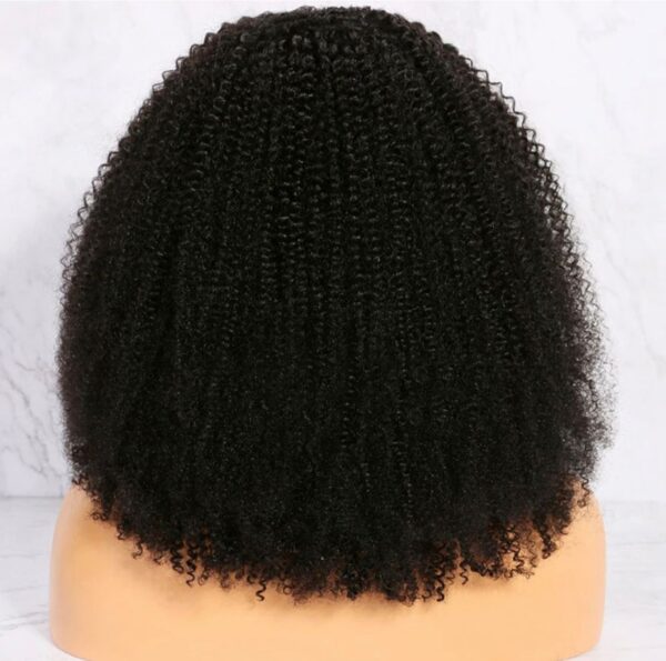 High-Density 300% Afro Kinky Curly Bob Brazilian Lace Wig – Pre-Plucked Hairline Close-Up
