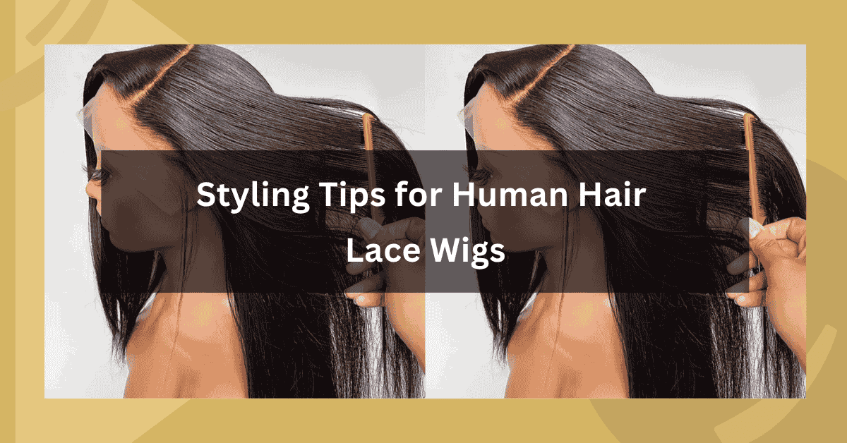 Styling natural black lace wig human hair on a mannequin
