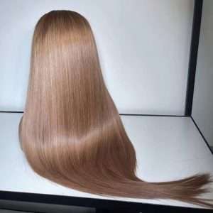 Light Brown Human Hair Lace Wig With Blonde3 Pre plucked lace hairline Light Brown Human Hair Lace Wig With Blonde