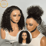BAMBI 360 Lace Curly Bob Wig Human Hair