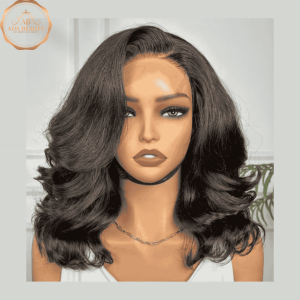 SHAZNAY Bouncy Curly Bob 5x5 Glueless Wig Front View