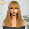 EMMA Honey Blonde Straight Bob Fringe Wig 14" – ADA BEAUTY Australia premium human hair bob