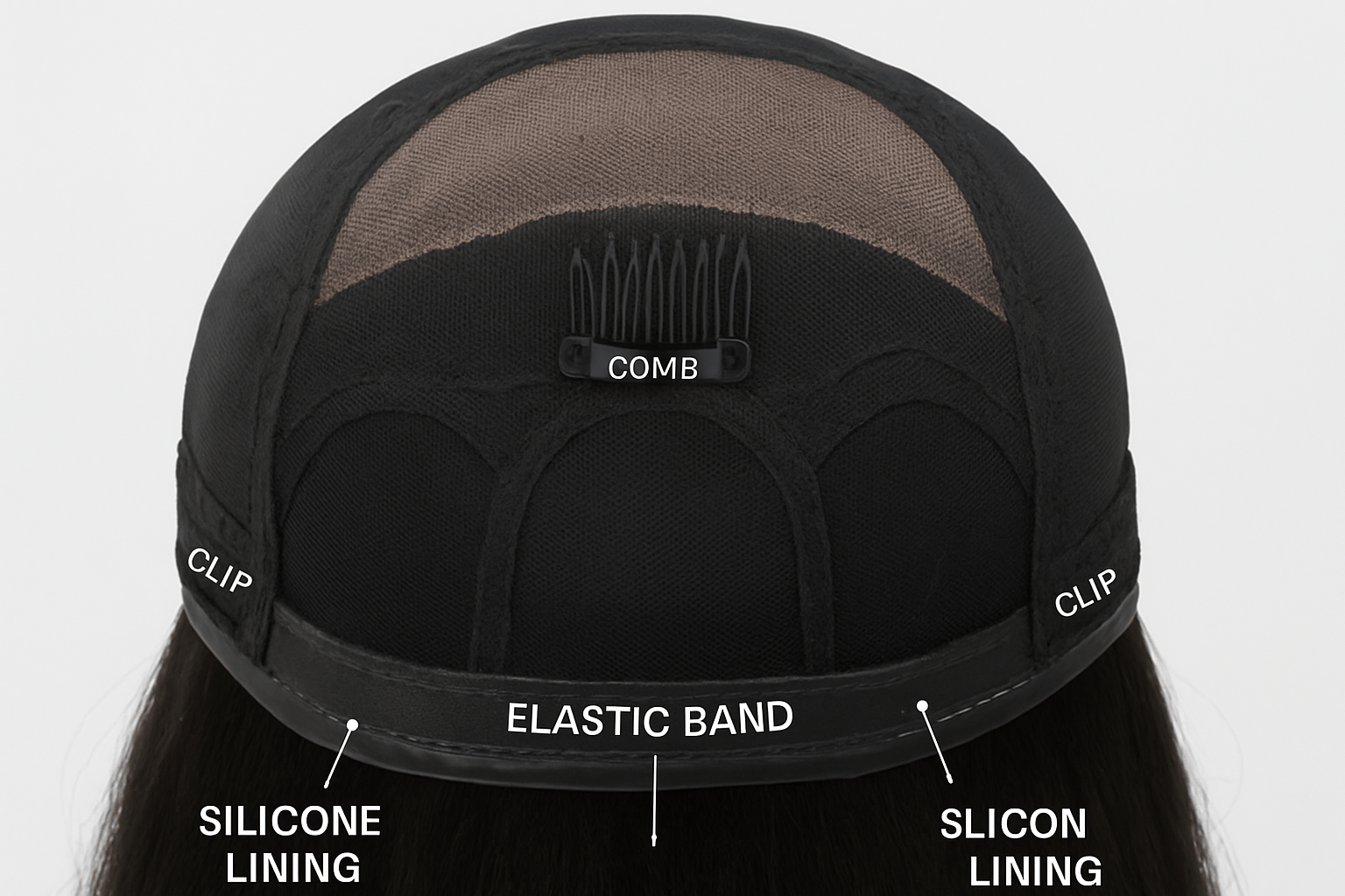 Wig cap demonstrating secrets to all-day glueless wig hold with a natural, secure finish