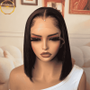 ALICE Lagos Hairline HD Lace Front glueless Bob human hair Wig 12 inch - pre-plucked, pre-bleached, pre-styled, salon finish quality showing natural hairline - front view showing realistic hairline