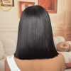 ALICE Lagos Hairline HD Lace Front glueless Bob human hair Wig 12 inch - pre-plucked, pre-bleached, pre-styled, salon finish quality showing natural hairline - full volume back view 180% density