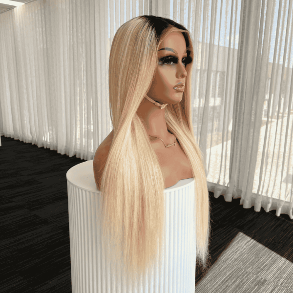RILEY 613 Blonde Glueless Wig Human Hair - side view